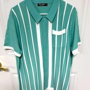 Vintage Paul Jones Men’s Polo Style Sweater Lightweight Short Sleeve Size XL